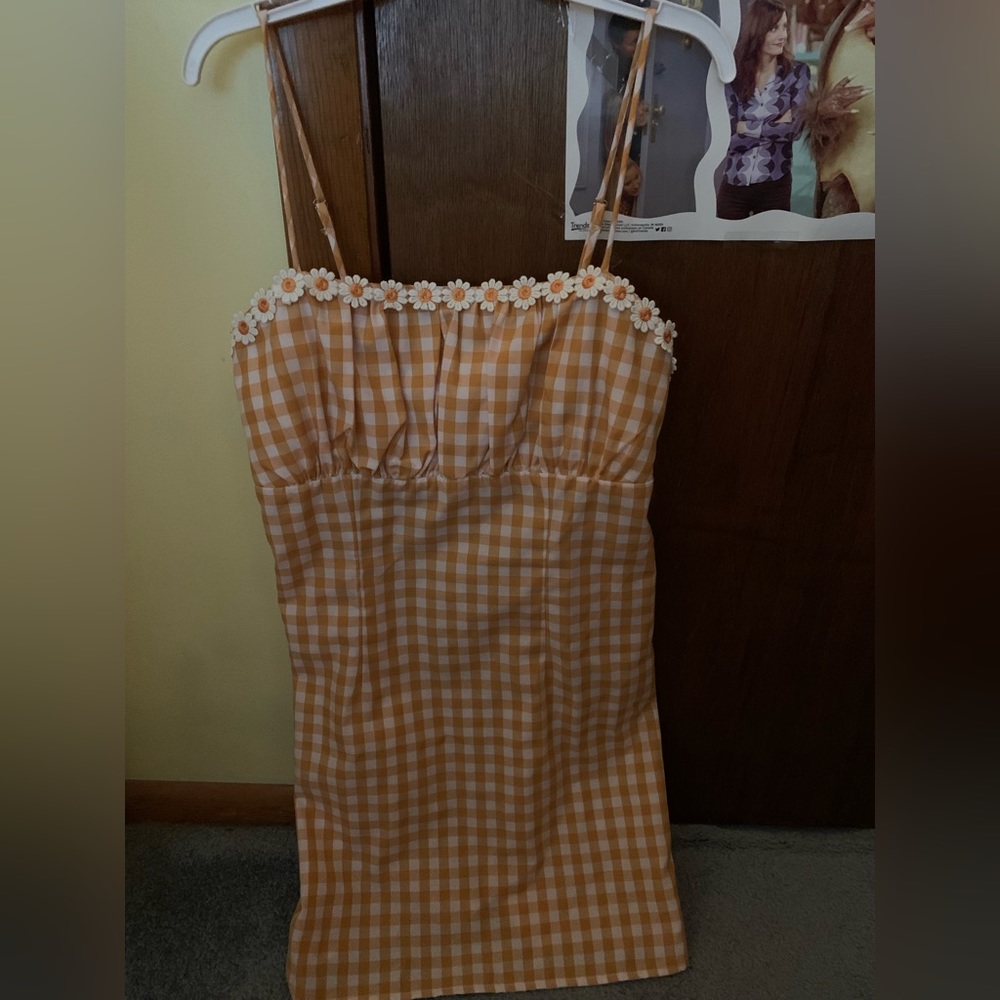 Forever 21 Floral Gingham Mini Dress